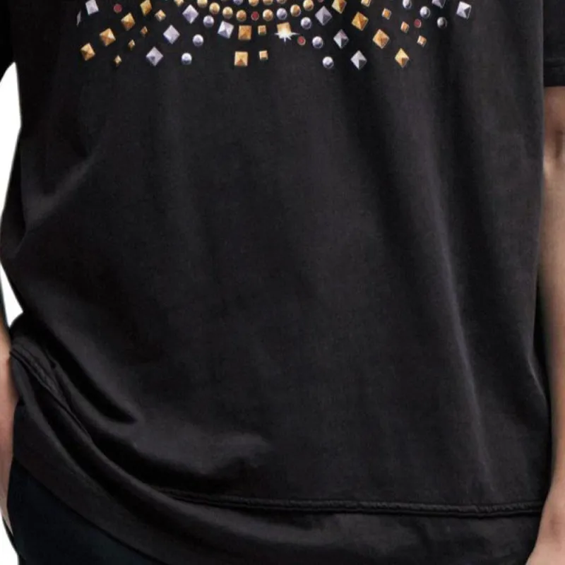 HUGO BOSS Logo Studded Jersey T Shirt-4