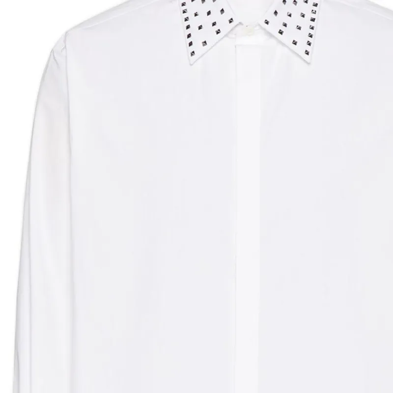 Valentino Stud Detailed Long-Sleeved Shirt-5
