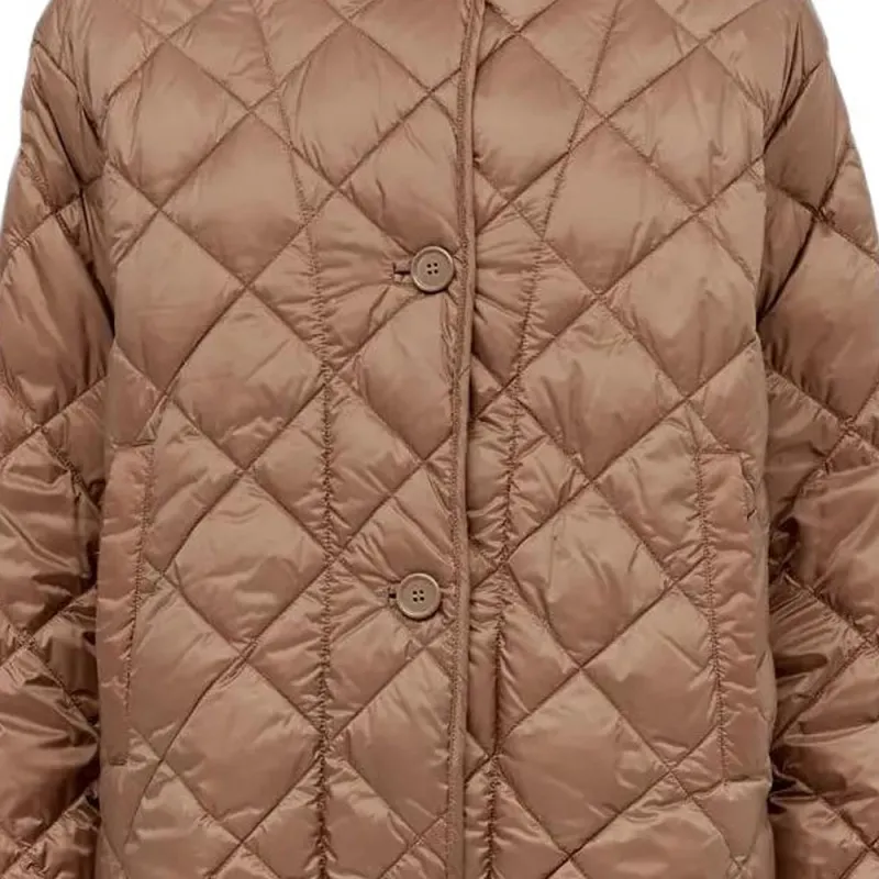 MaxMara Buttoned Long-Sleeved Quilted Jacket-4