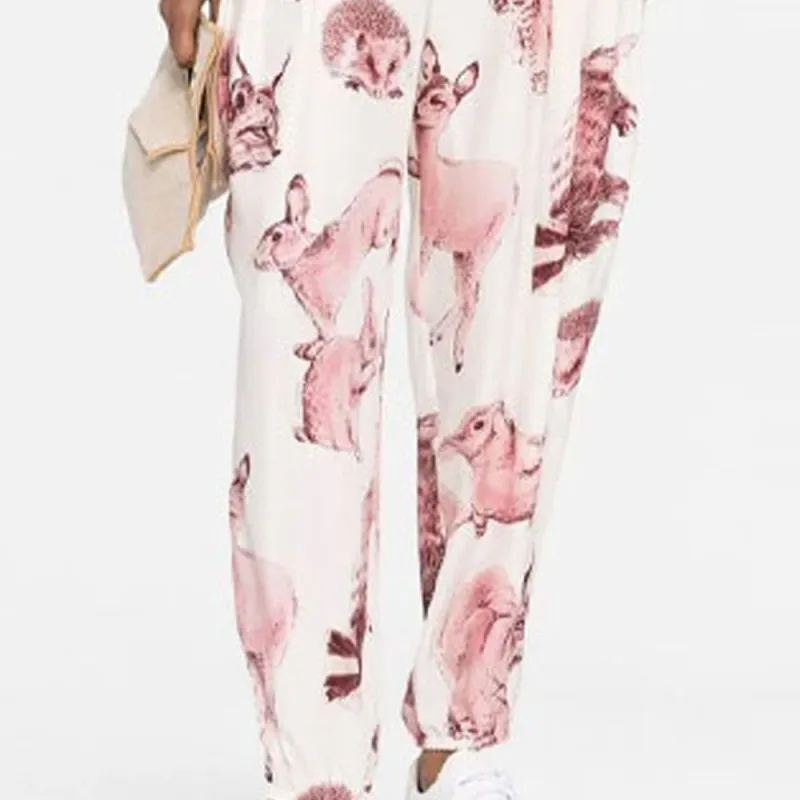 Stella McCartney High-Waist Animal-Printed Pleated Trousers-4