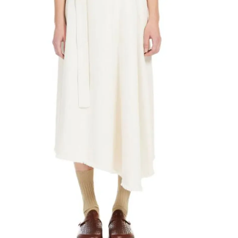 WEEKEND MaxMara Durata Collection Sleeveless Cotton Bull Denim Dress Sleeveless Dress Women's White-4