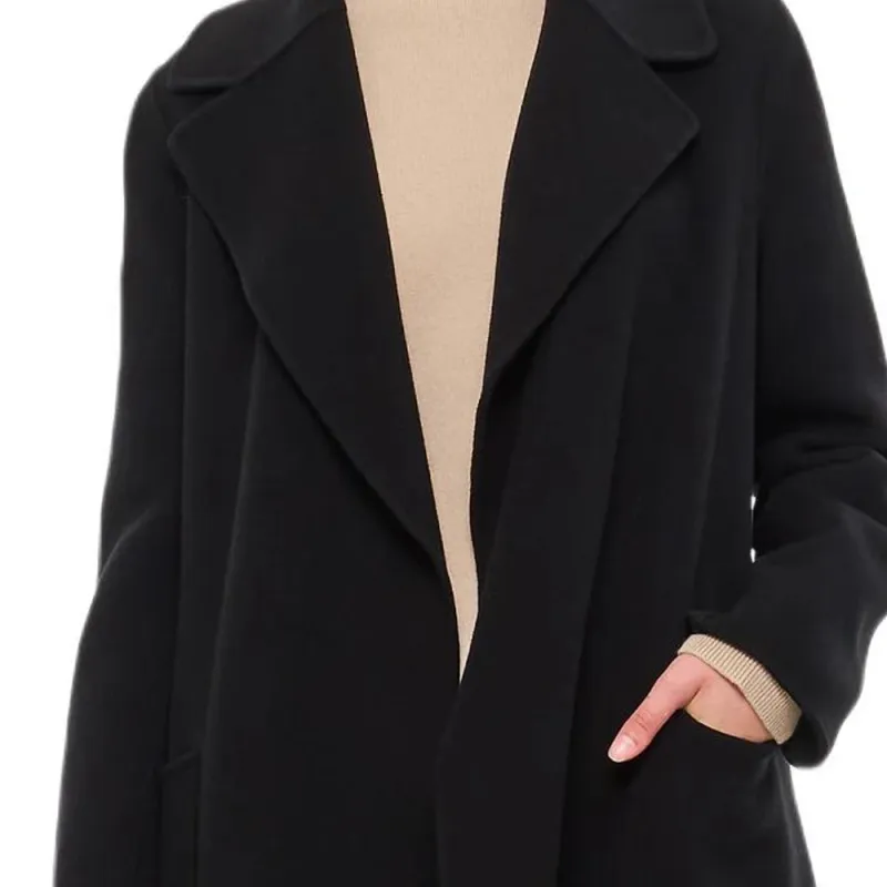 'S MAX MARA Belted Long-Sleeved Coat-5