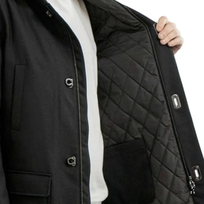 Ferragamo Trench Coats Men Black-5