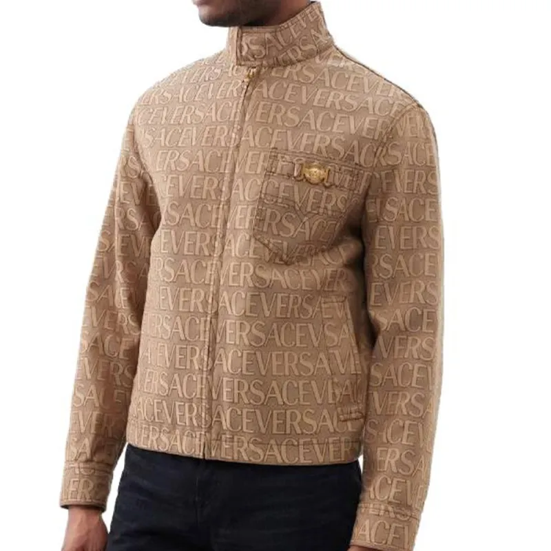VERSACE Jackets Men Camel-1