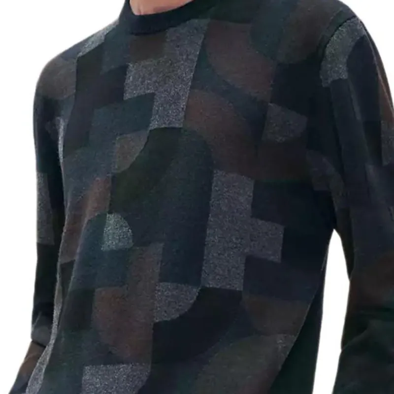 HERMES Cashmere Sweater Men's Marine Blue-3