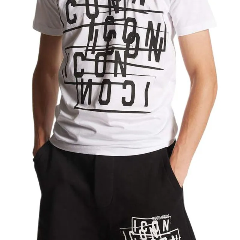 Dsquared2 Icon Logo Printed Crewneck T Shirt-5