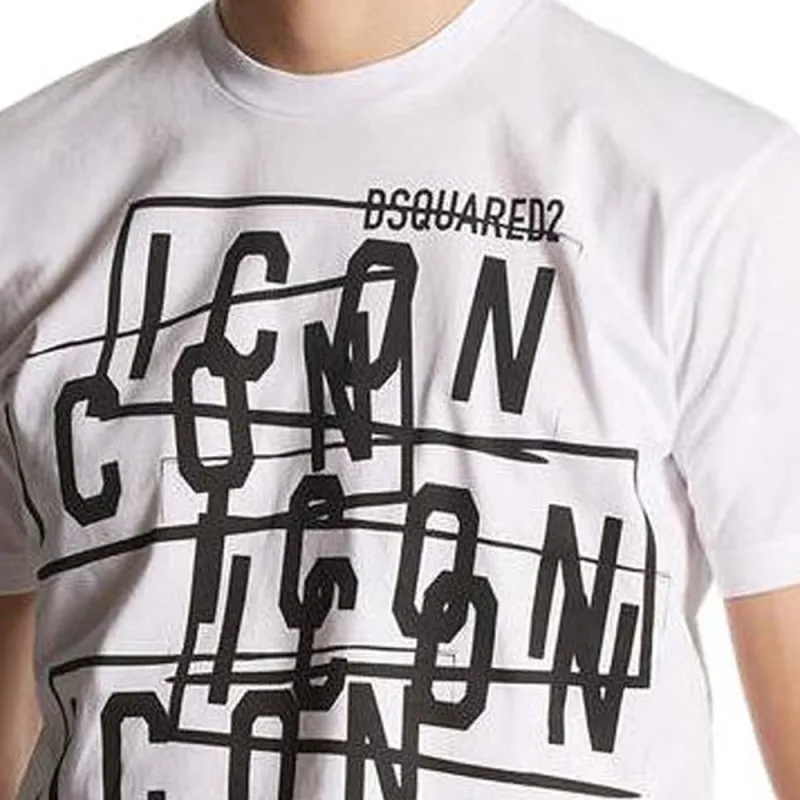 Dsquared2 Icon Logo Printed Crewneck T Shirt-6