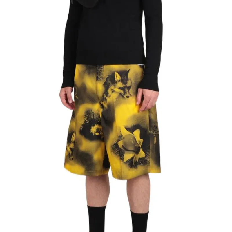 PRADA All Over Graphic Printed Bermuda Shorts-3