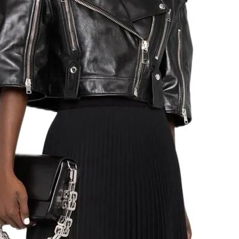 Alexander McQueen Leather Jackets Women's Black-5