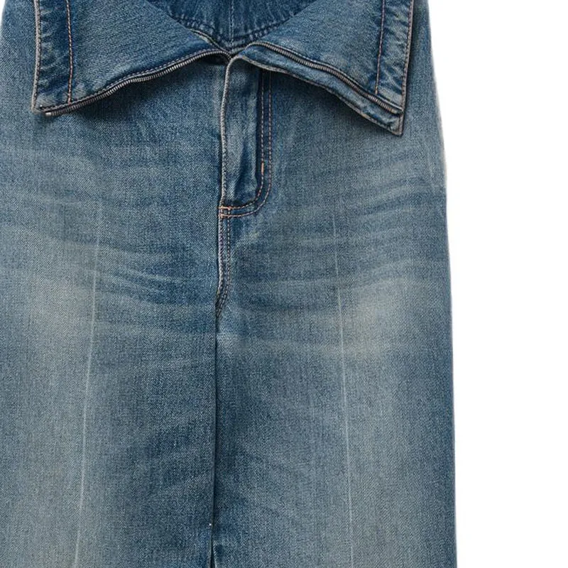 Alexander McQueen Fold Over Waist Jeans-6