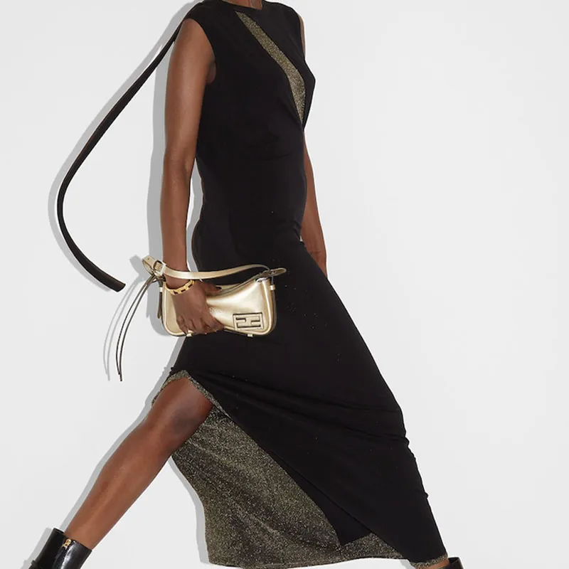 FENDI Cut Out Detailed Sleeveless Midi Dress-3