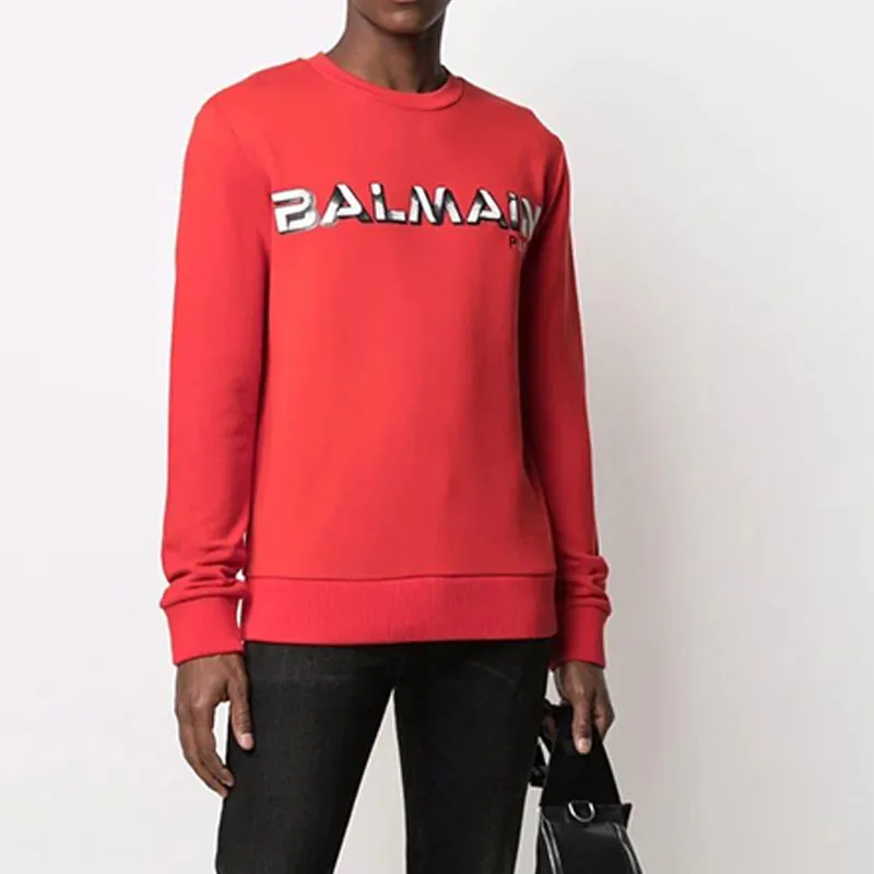 BALMAIN Sweatshirts Men Red-2