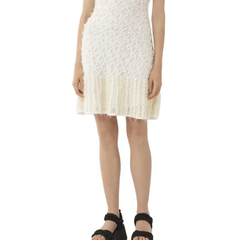 Chloé Lace Detailed Flared Mini Dress-5