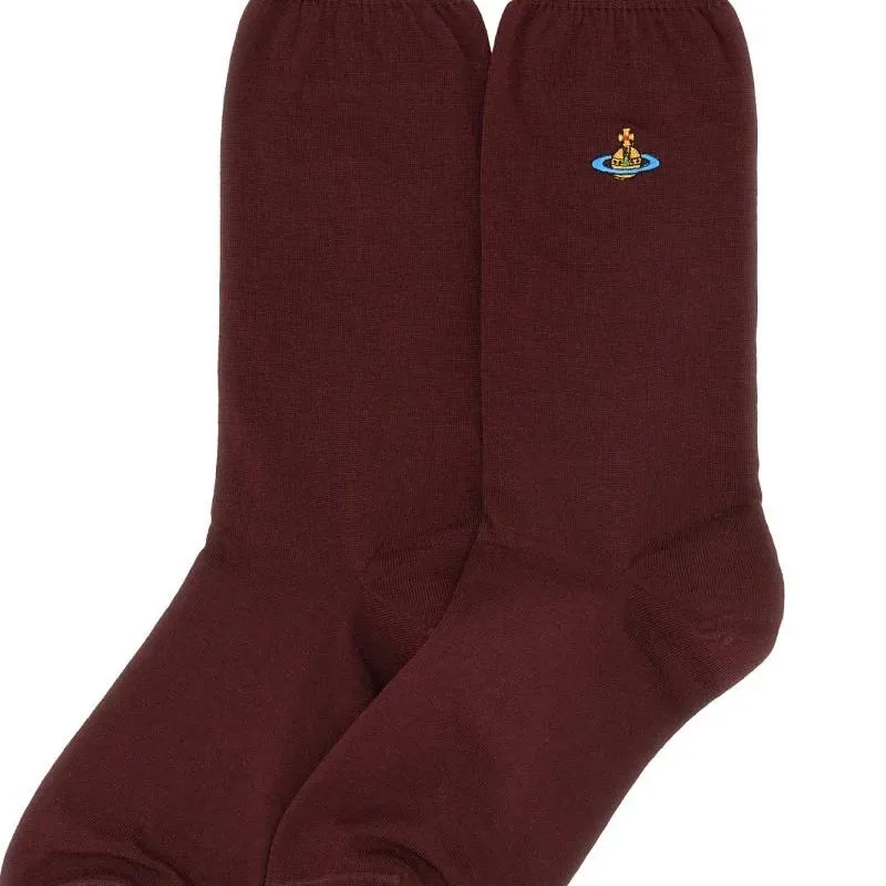 Vivienne Westwood Logo Embroidered Knitted Socks-4