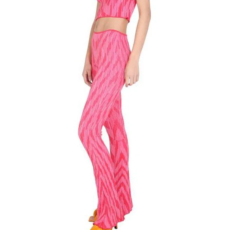 PHILOSOPHY DI LORENZO SERAFINI Intarsia knit Flared Trousers-4