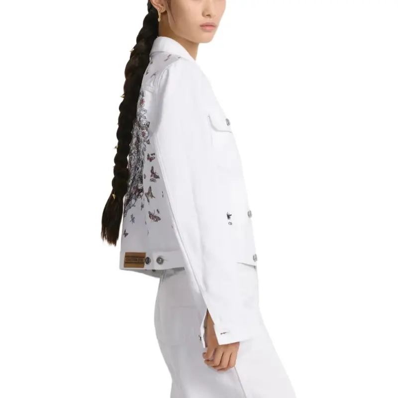 DIOR Denim Jacket Women's White-3