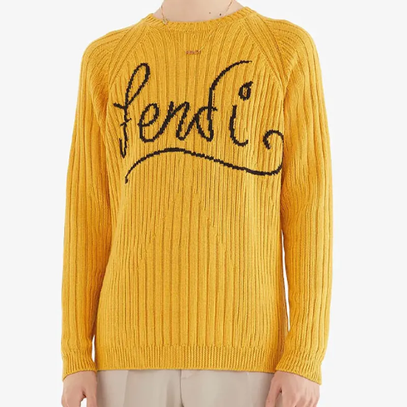 FENDI Sweaters Men Yellow-3
