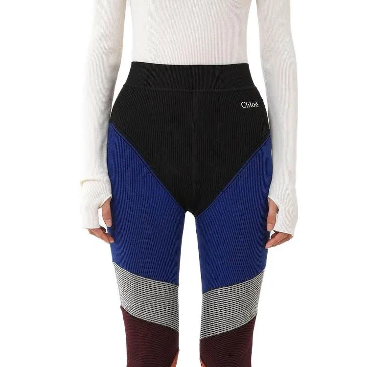 Chloé Patchwork High Waisted Leggings-5