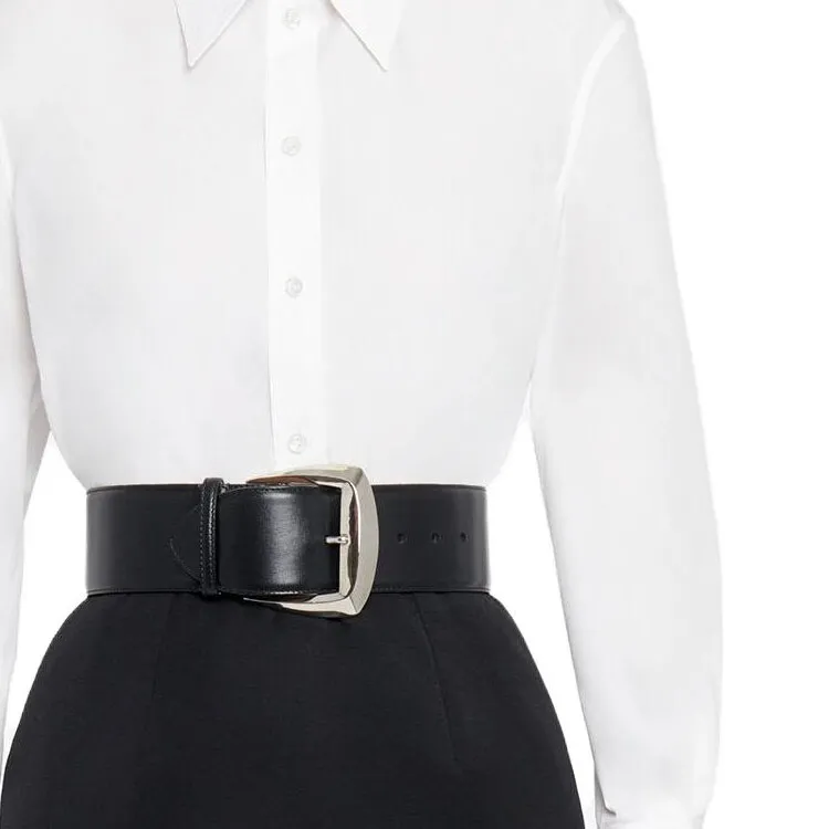 Alexander McQueen Long Sleeved Buttoned Poplin Shirt-5