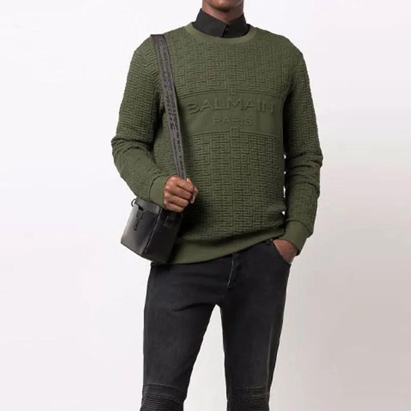 BALMAIN Sweatshirts Men Green-1