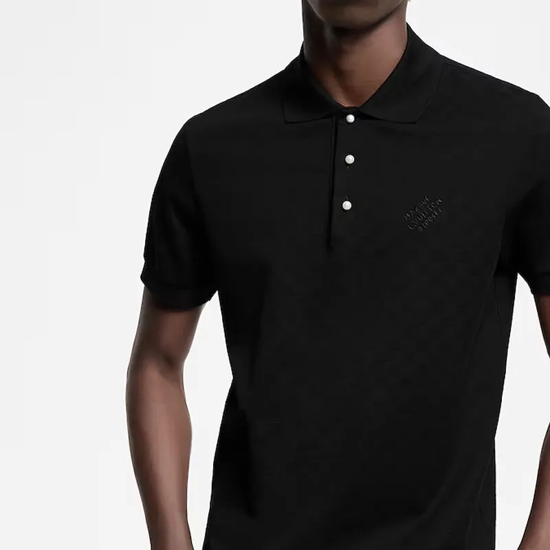 Lv Damier Signature Polo Shirt-4