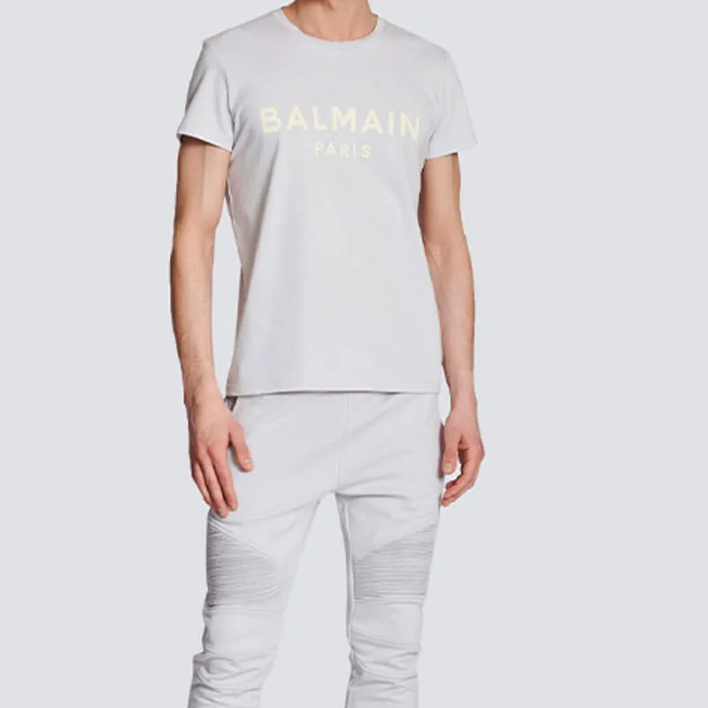 BALMAIN T-Shirts Men Blue-2