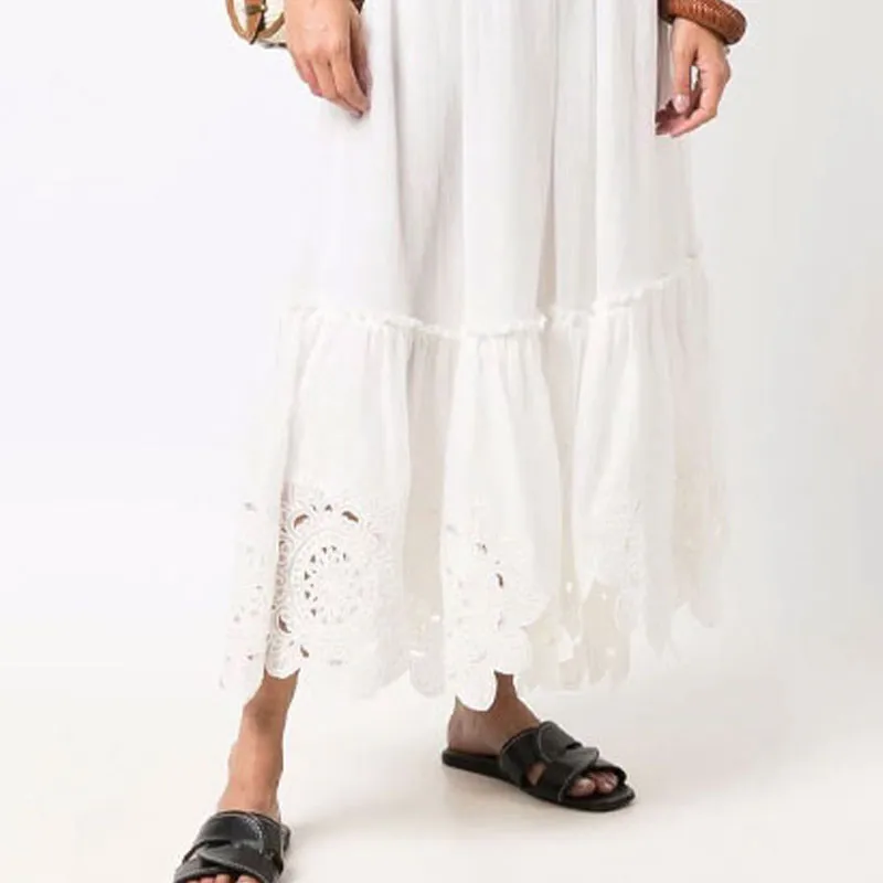 Zimmermann Casual Long Skirts Women's White-5
