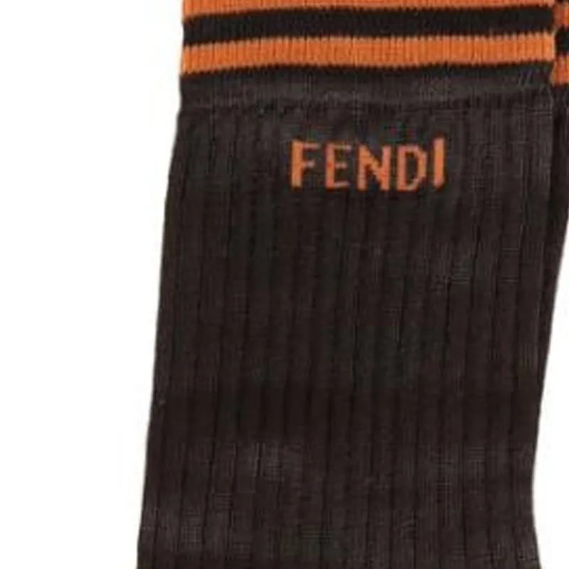 FENDI Mid Calf Socks Women's 1 Pack Black-3