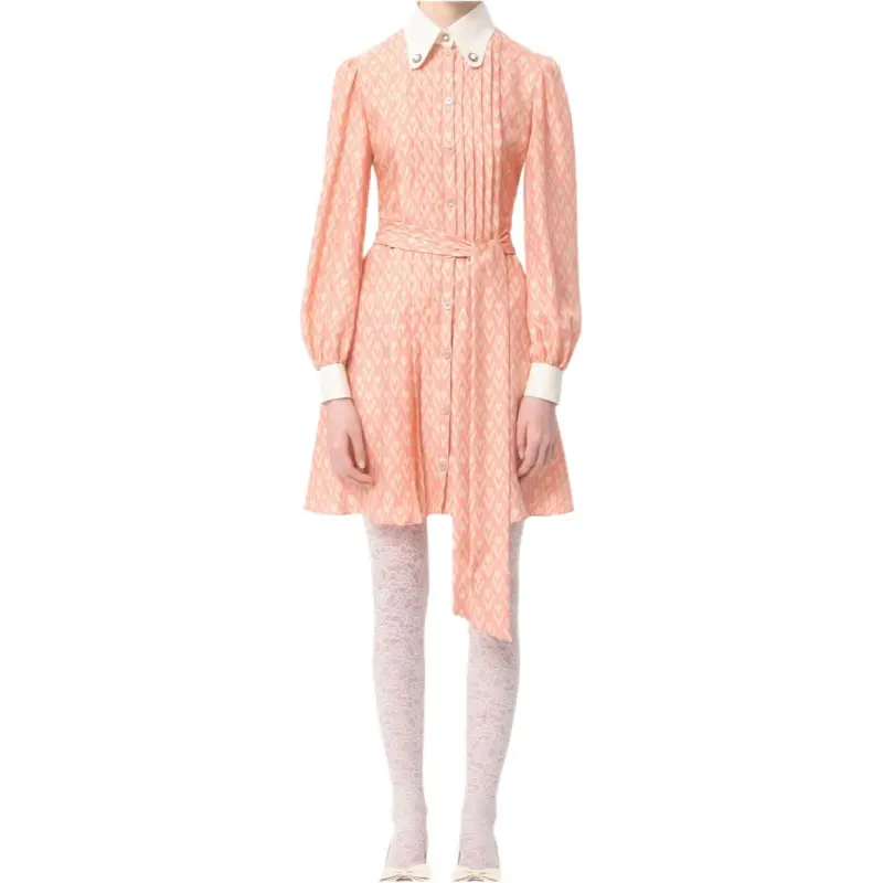Valentino Long Sleeved Dress Women's Pink-1