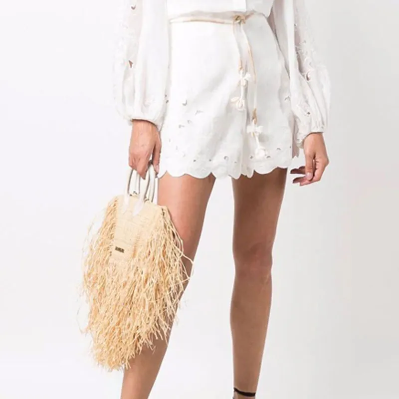 Zimmermann Casual Shorts Women's White-3