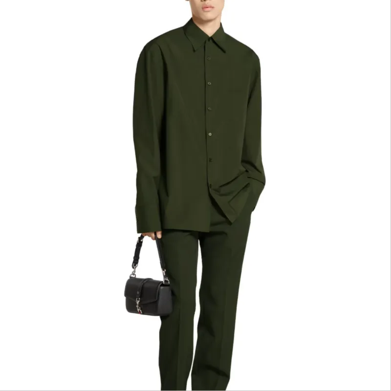 GUCCI Shirts Men Green-1