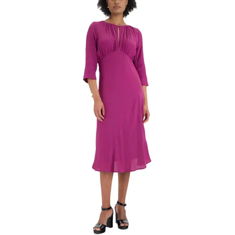 INES DE LA FRESSANGE Long Sleeved Dress Women's Purple-1