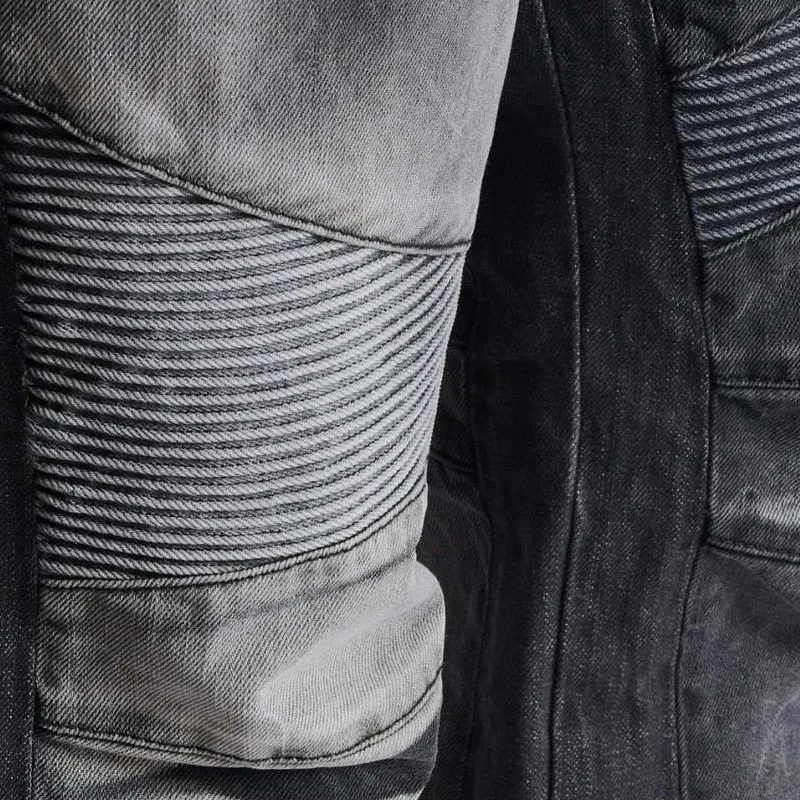 BALMAIN Ribbed knee Biker Jeans-7