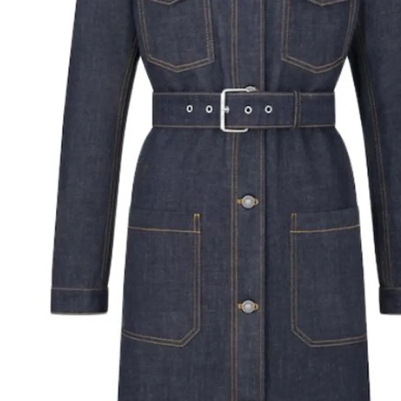 DIOR Long Sleeved Dresses Women's Blue-2