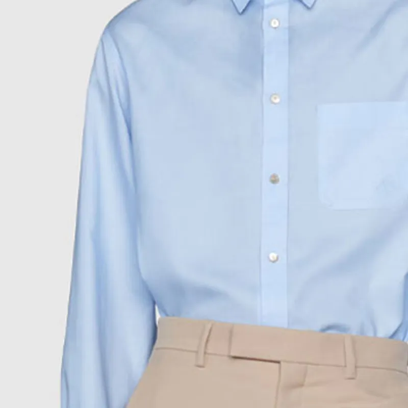 GUCCI Double G embroidered Cotton Shirt-4