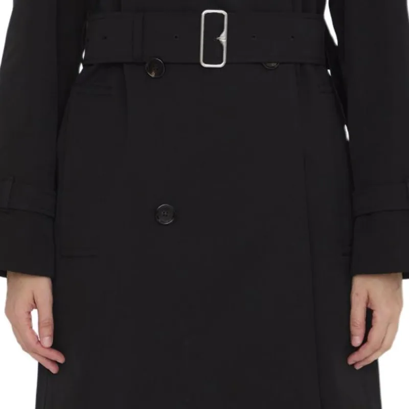 Burberry Double Breasted Belted Waist Coat-1
