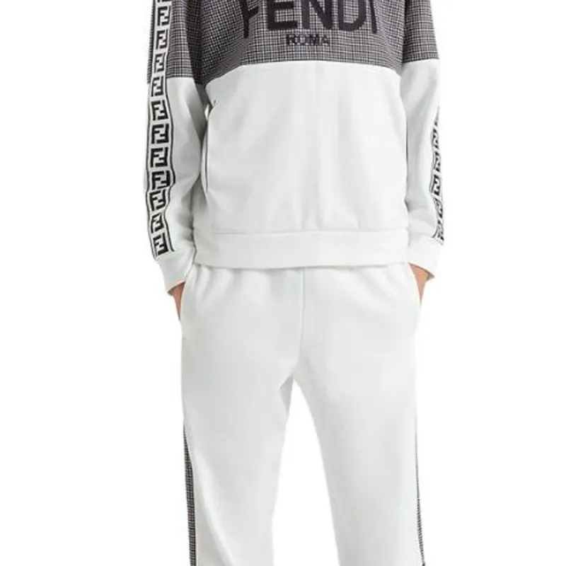 FENDI Color Blocked Jersey Pants-6