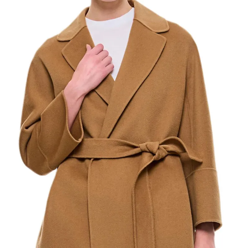 'S MAX MARA Arona Belted Long Sleeved Coat-3