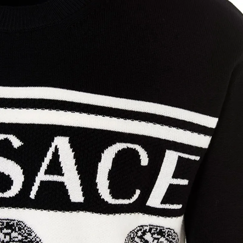 VERSACE Sweaters Men Black-5
