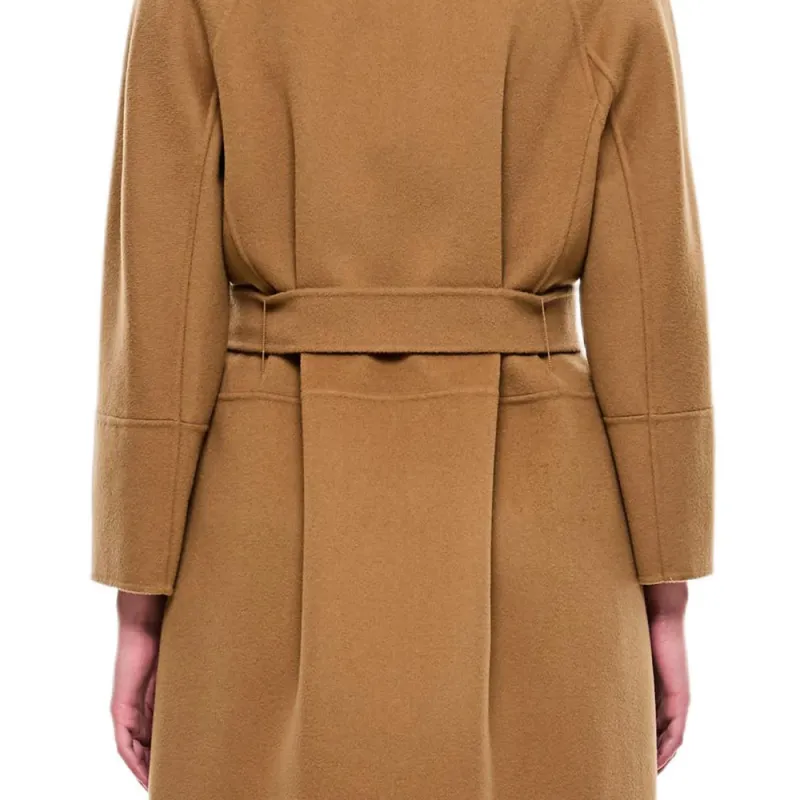 'S MAX MARA Arona Belted Long Sleeved Coat-5