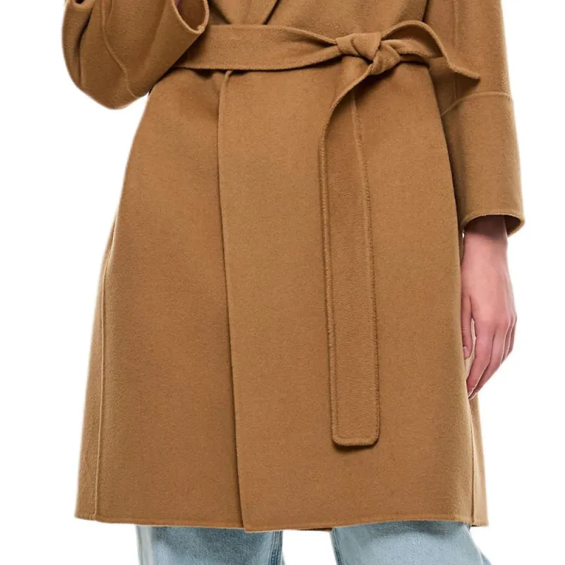 'S MAX MARA Arona Belted Long Sleeved Coat-4