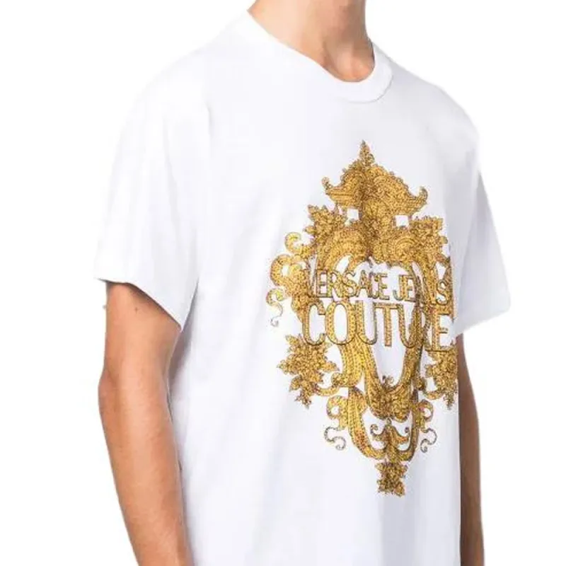 VERSACE JEANS COUTURE Logo Baroque Print T shirt-5