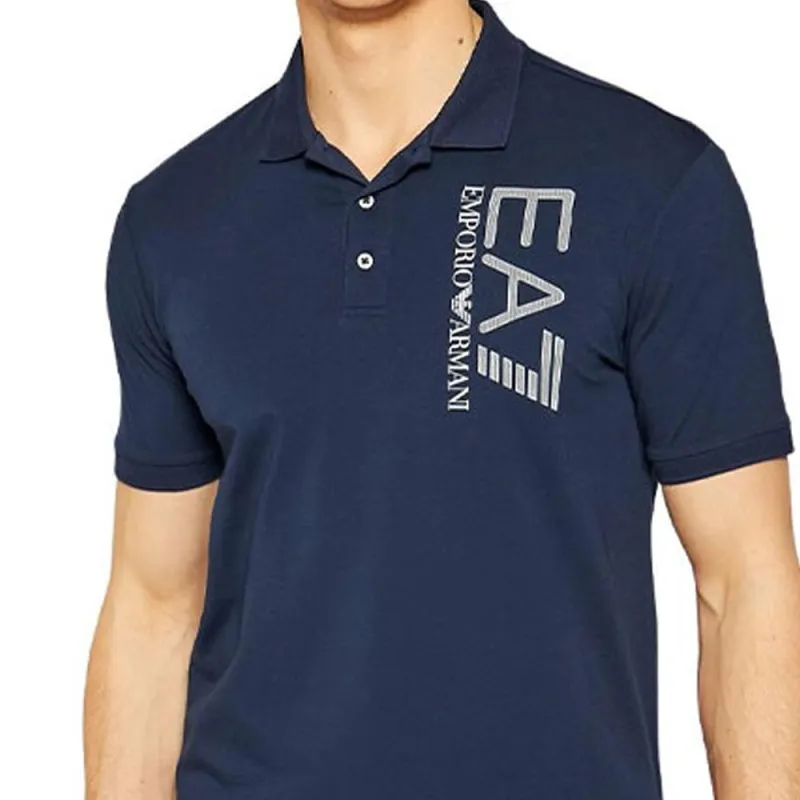 EMPORIO ARMANI EA7 SS22 Polo Shirt Men's Blue-2