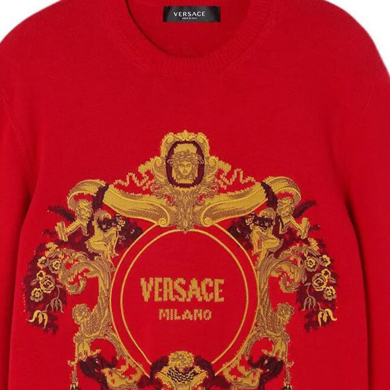 VERSACE Sweaters Men Red-4