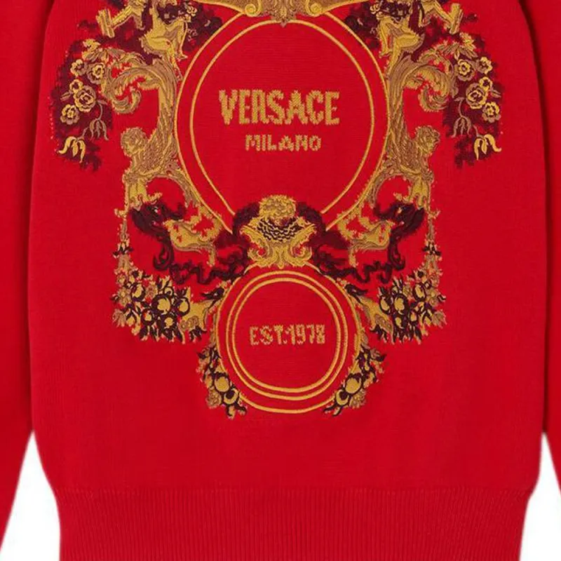 VERSACE Sweaters Men Red-5