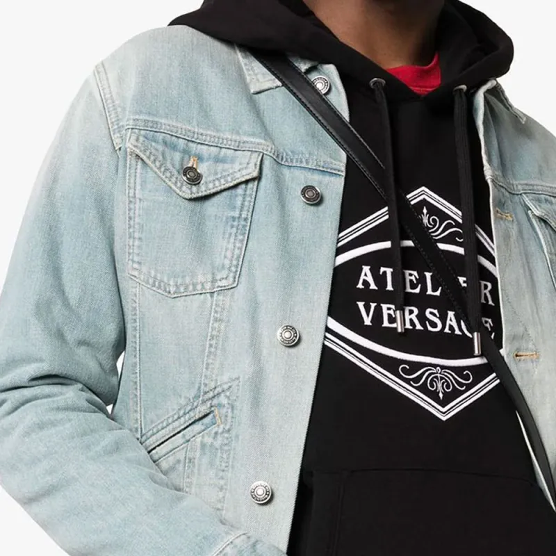 VERSACE Sweatshirts Men Black-4