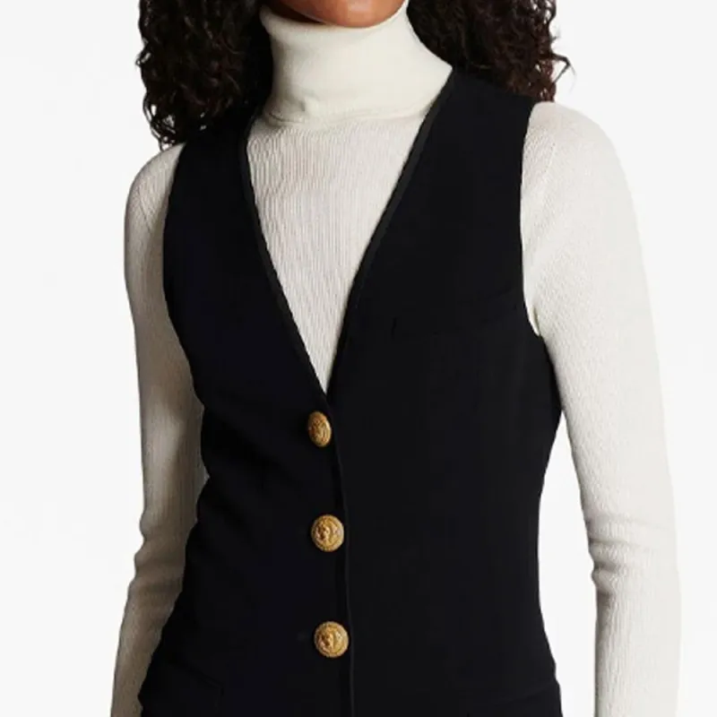 BALMAIN V neck Button front Minidress-5