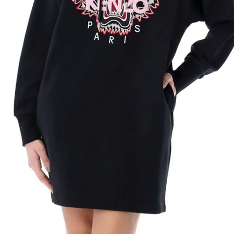 KENZO Long Sleeved Dresses Women's Black-5