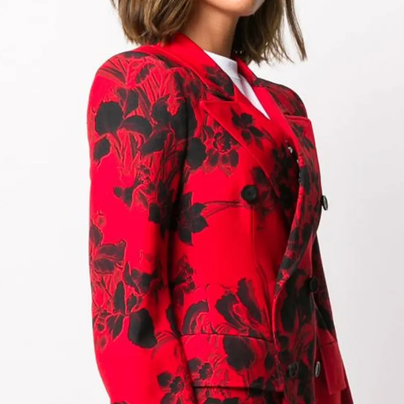 Balenciaga Hourglass Blazer 'Red'-1