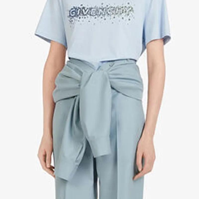 Givenchy T Shirts Women's Light Blue-6